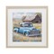 Stupell Industries Flower Truck in Antique Blue Framed Print Under Glass, design by Kim Allen